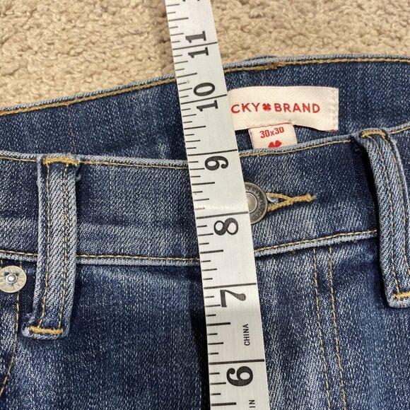 LUCKY BRAND 110 Slim Mens Jeans 30X30 Medium Wash Denim Low Rise Stretch EUC - Picture 14 of 15